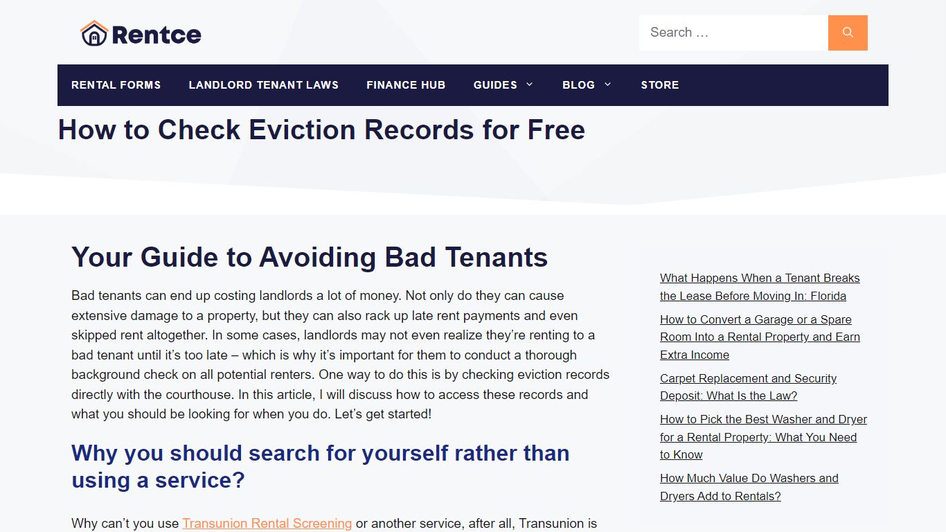 How to Check Eviction Records for Free - Rentce